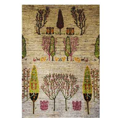 فرش دستباف دو و نیم متری طرح شکوفه کد 008