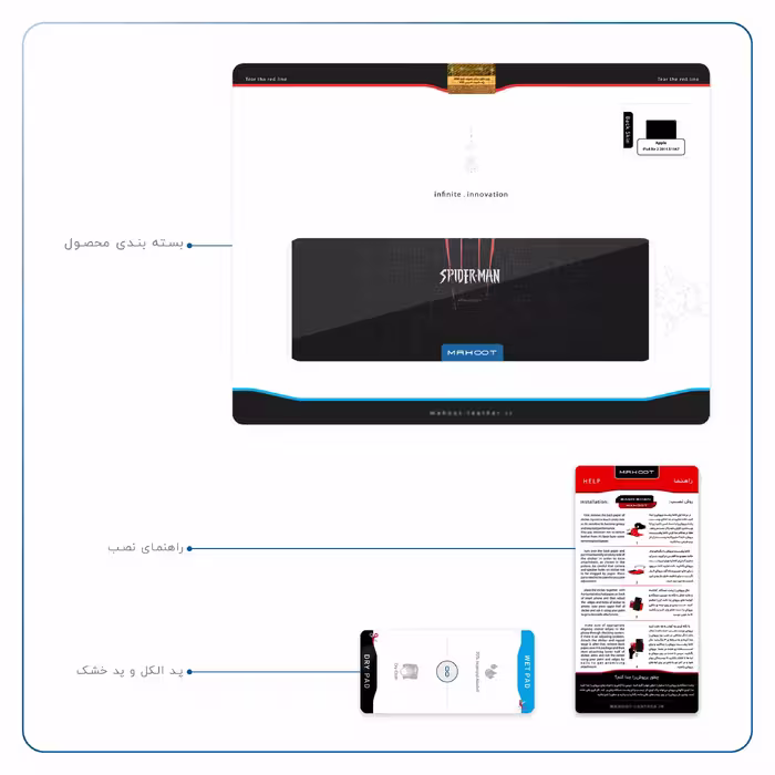 برچسب پوششی ماهوت مدل Spider-Man مناسب برای تبلت اپل iPad Air 2 2014 A1567