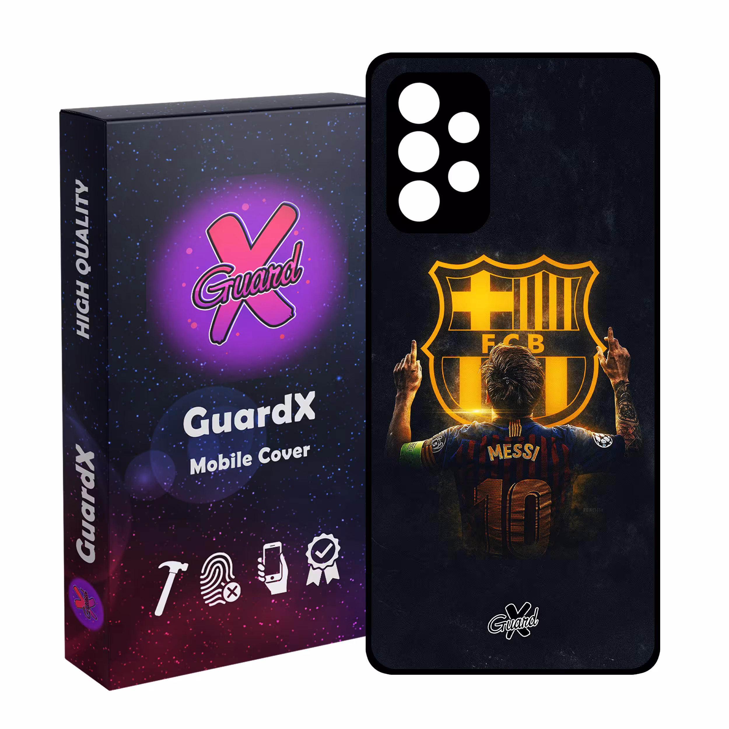 کاور گارد ایکس طرح Messi مدل Glass10196 مناسب برای گوشی موبایل سامسونگ Galaxy A52