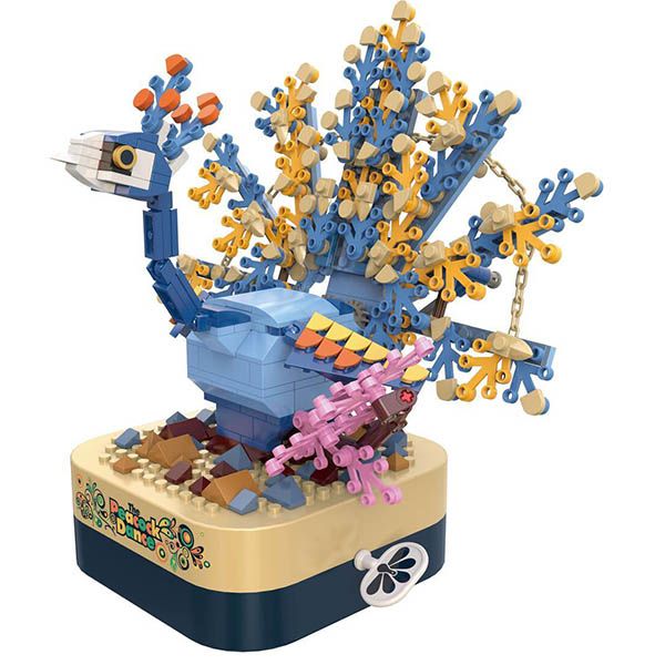 ساختنی مدل جعبه موسیقی طرح طاووس کد JK1503