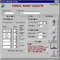 نرم افزار ویندوز Chemical Reagent Calculator v2.0