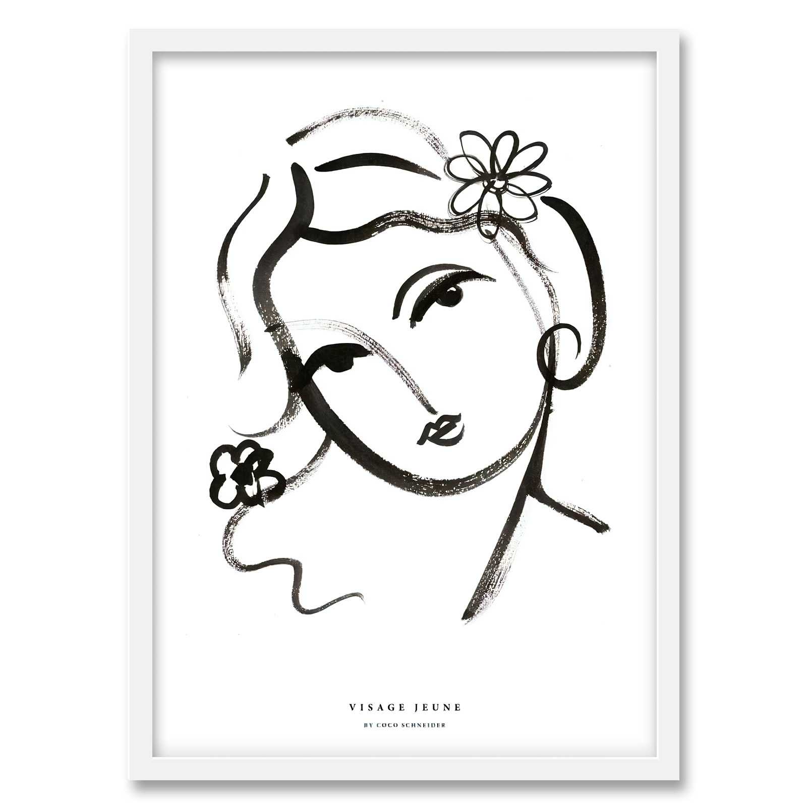 تابلو فورنیمو مدل پرتره لاین آرت ابسترکت و مینیمال کد 0610W