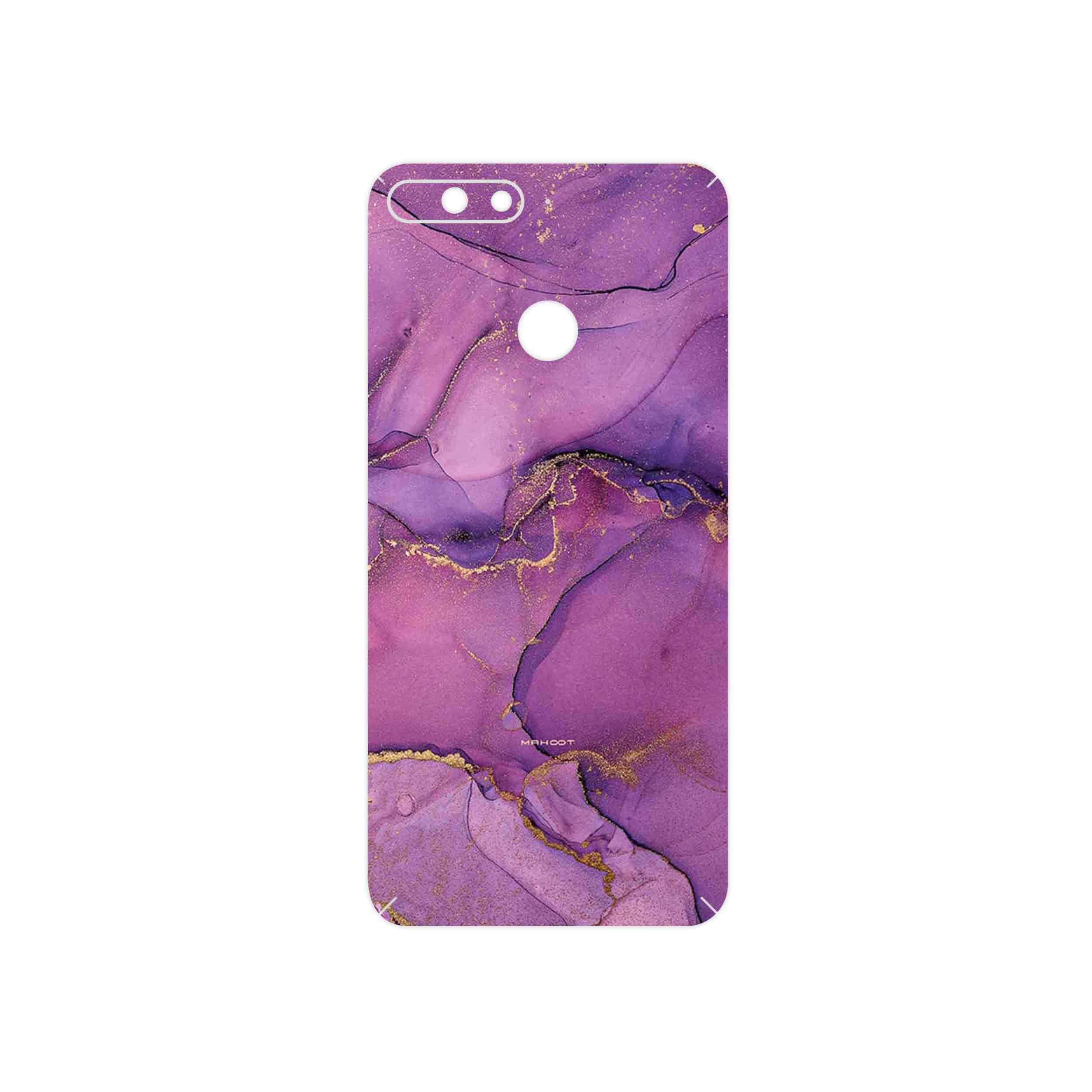 برچسب پوششی ماهوت مدل Purple Marble مناسب برای گوشی موبایل آنر 7A