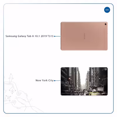 برچسب پوششی ماهوت مدل New York City مناسب برای تبلت سامسونگ Galaxy Tab A 10.1 2019 T515