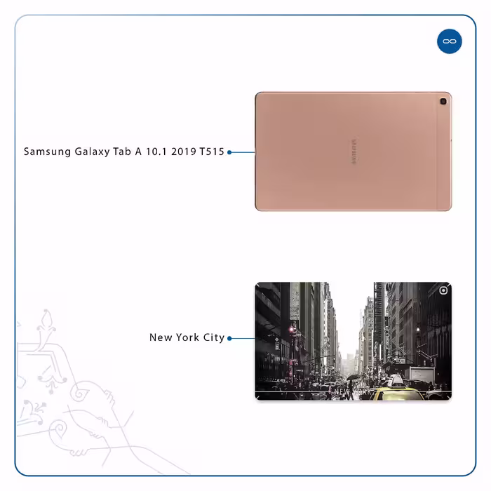 برچسب پوششی ماهوت مدل New York City مناسب برای تبلت سامسونگ Galaxy Tab A 10.1 2019 T515