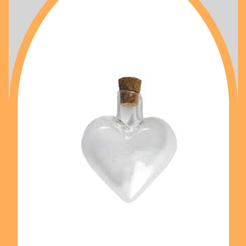 شیشه ویال قلبی ، بسته 30 عددی