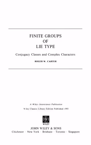 خرید و دانلود نسخه کامل کتاب Finite groups of Lie type: conjugacy classes and complex characters