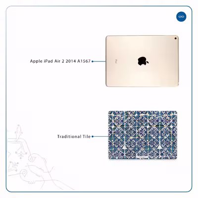 برچسب پوششی ماهوت مدل Iran-Tile1 مناسب برای تبلت اپل iPad Air 2 2014 A1567