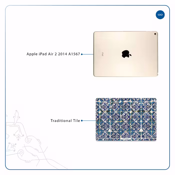 برچسب پوششی ماهوت مدل Iran-Tile1 مناسب برای تبلت اپل iPad Air 2 2014 A1567