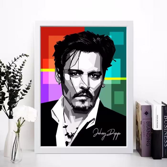 تابلو مدل Johnny Depp کدS1657-w