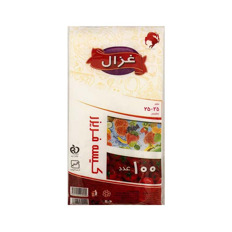 کیسه فریزر غزال مدل 03 بسته 100 عددی
