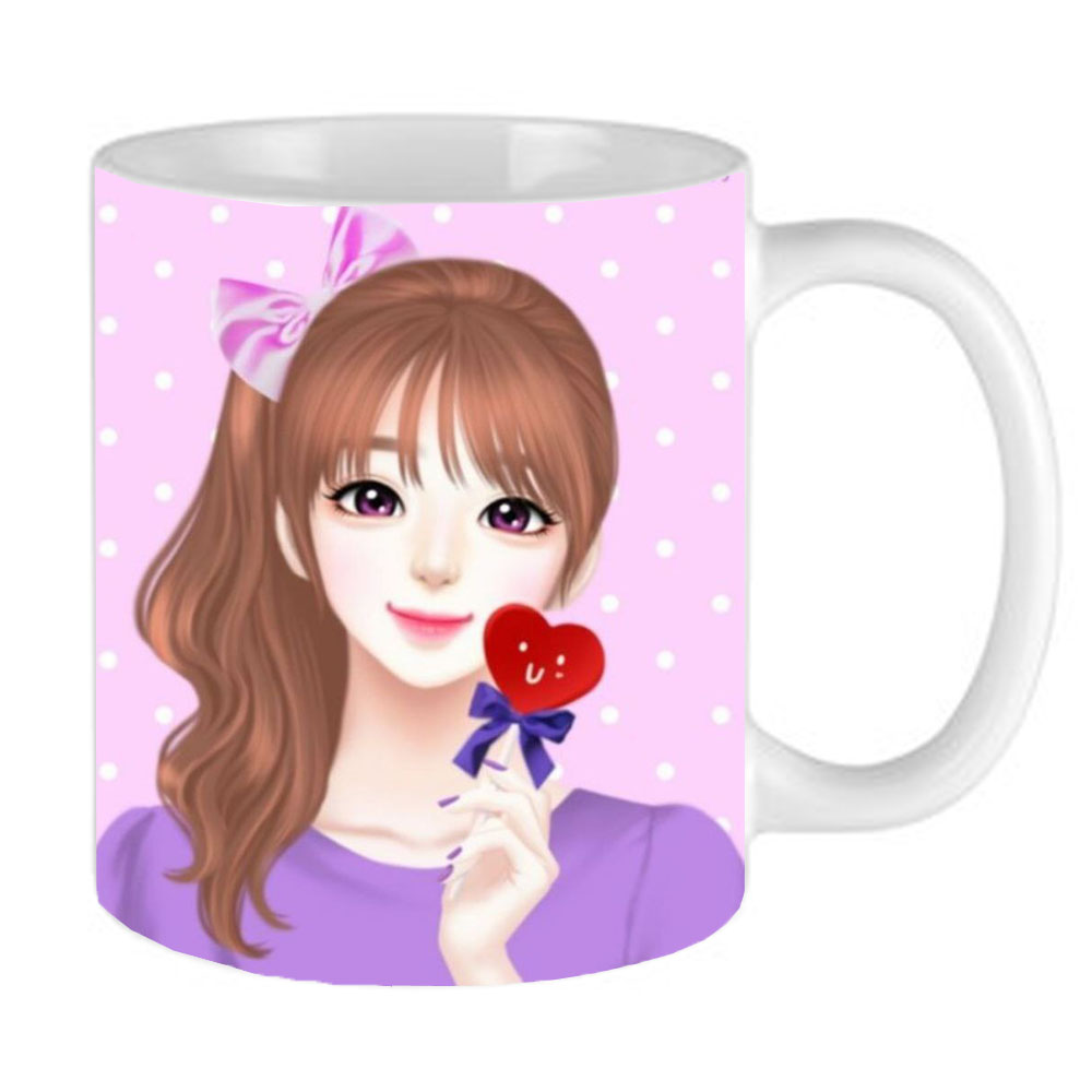 ماگ طرح دخترانه مدل girl078tt