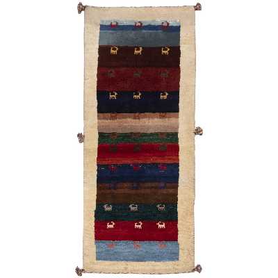 گبه دستباف کناره طول دو متر سی پرشیا کد 122490