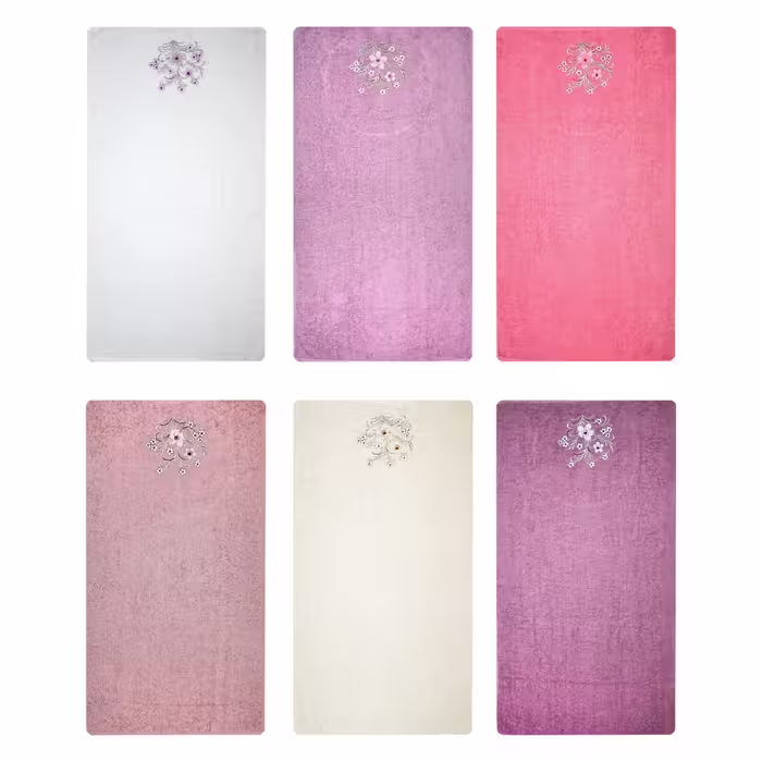 حوله دستی ربکا مدل R-05864 سایز 50x90 سانتیمتر مجموعه 6 عددی