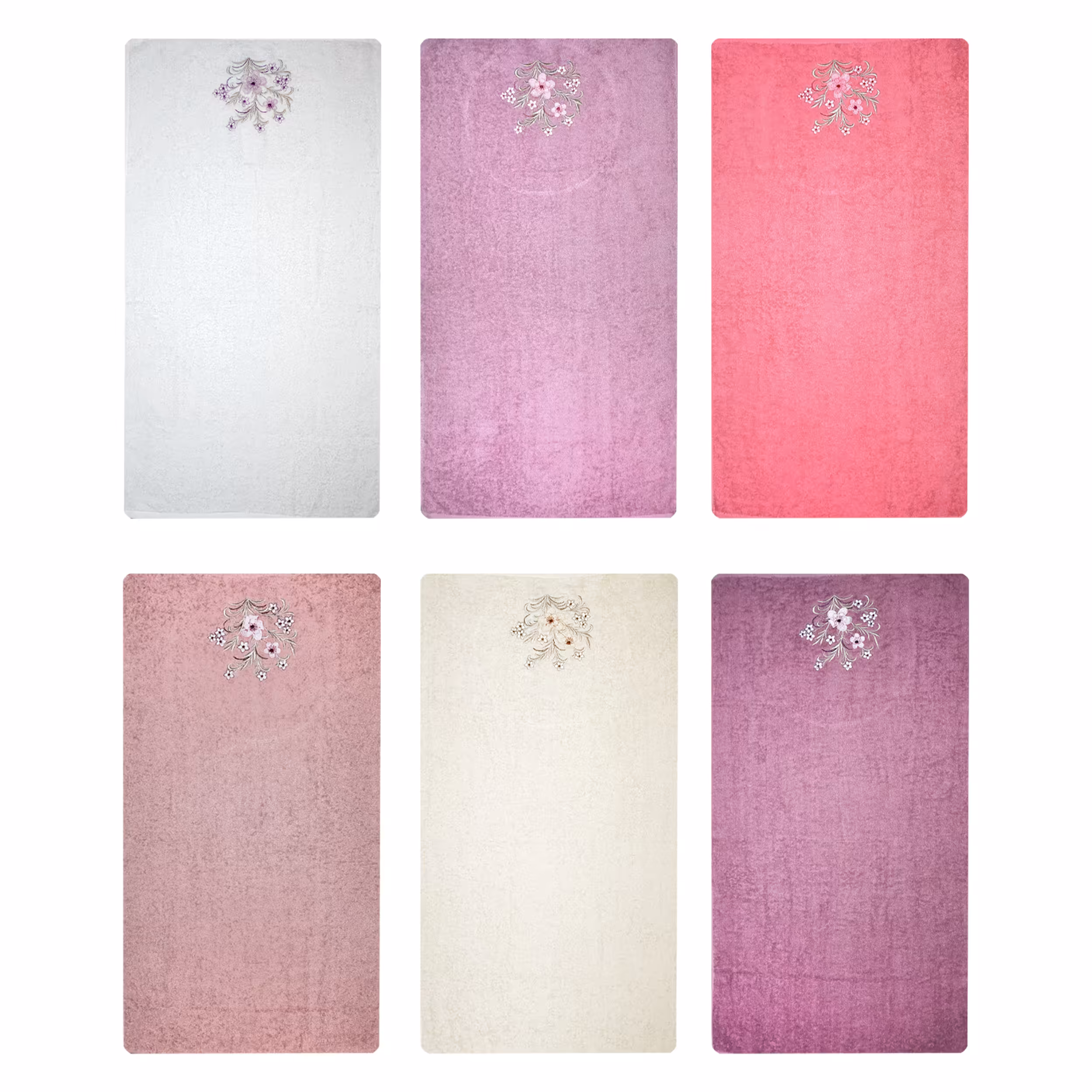 حوله دستی ربکا مدل R-05864 سایز 50x90 سانتیمتر مجموعه 6 عددی