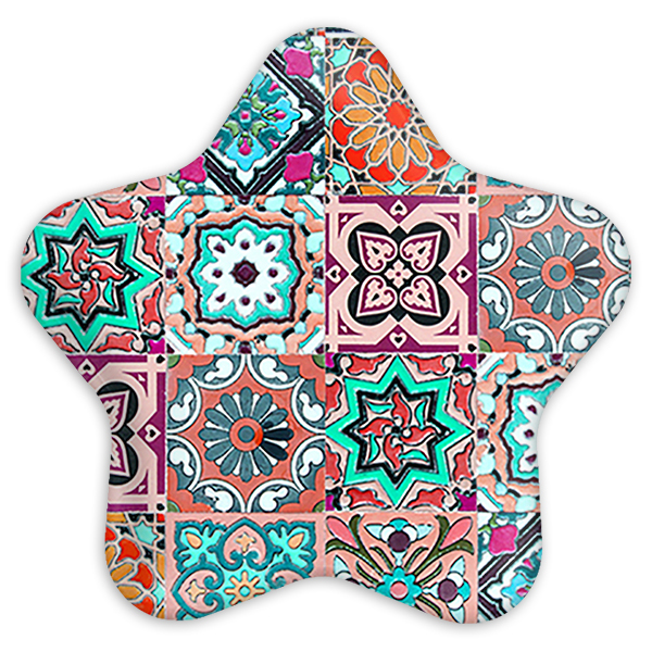 پیکسل خندالو طرح کاشی مدل ستاره ای کد 2193