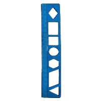 خط کش شابلون هندسی مدل ژله ای کد 04