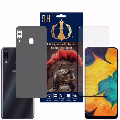 برچسب پوششی اینفینیتی مدل PRO MAX مناسب برای گوشی موبایل سامسونگ Galaxy A30 به همراه محافظ صفحه نمایش