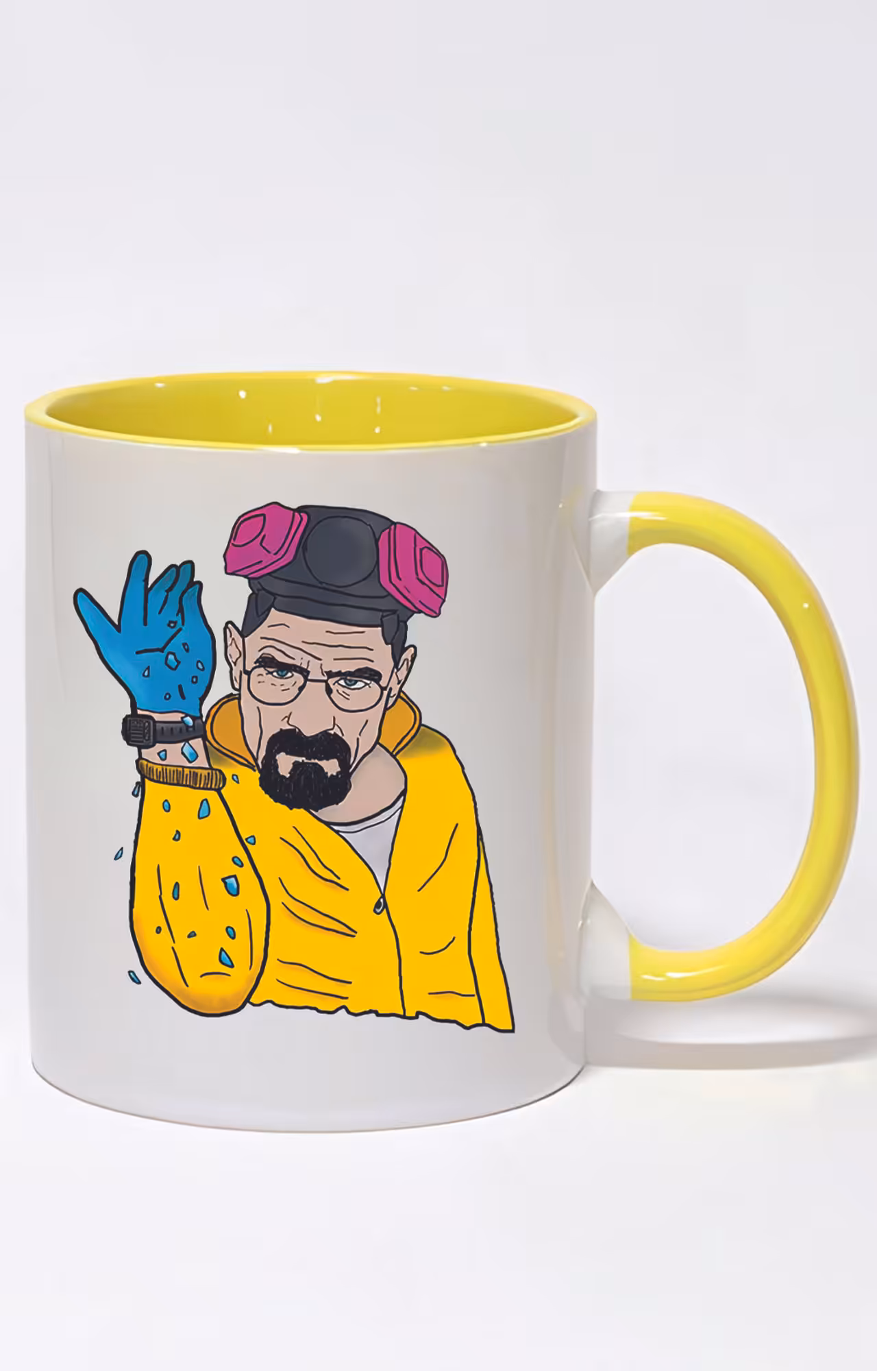 ماگ دسته و داخل رنگی طرح breaking bad کد 3196