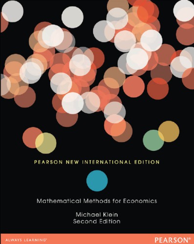 خرید و دانلود نسخه کامل کتاب Mathematical Methods for Economics