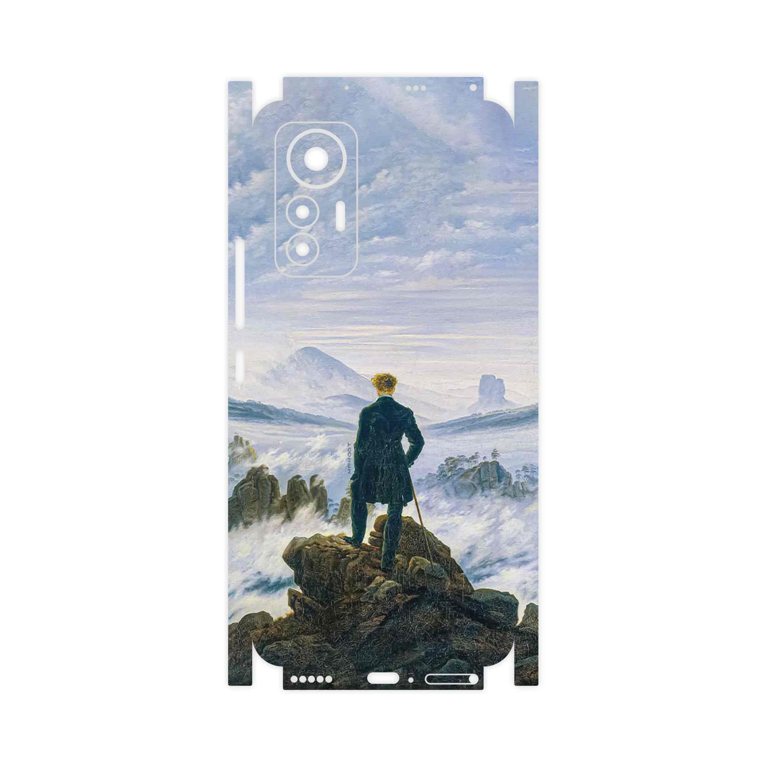 برچسب پوششی ماهوت مدل Wanderer above the Sea of Fog-FullSkin مناسب برای گوشی موبایل شیائومی 12 Lite