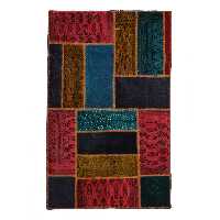 فرش دستبافت یک و نیم متری مدل چهل تکه کد 40206121