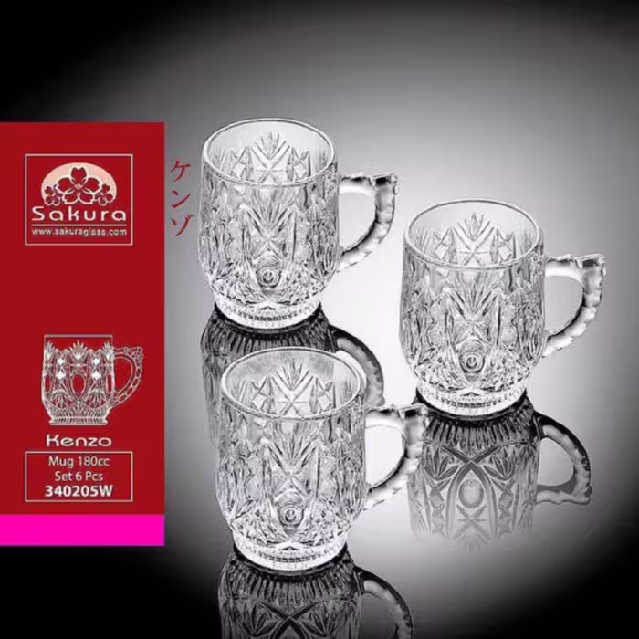 فنجان ساکورا مدل KENZO بسته 6 عددی