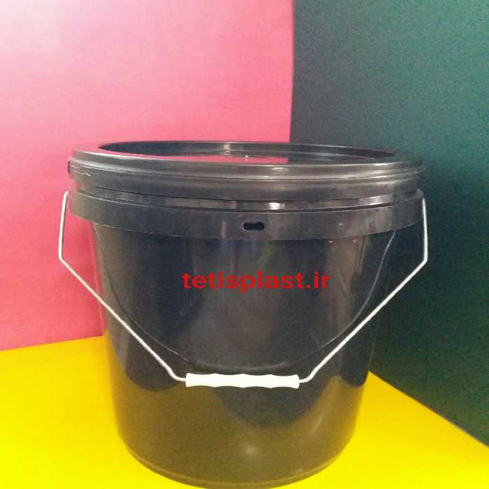 سطل صنعتی 20 لیتری مشکی طرح 1(بسته 10عددی) | تتیس پلاست