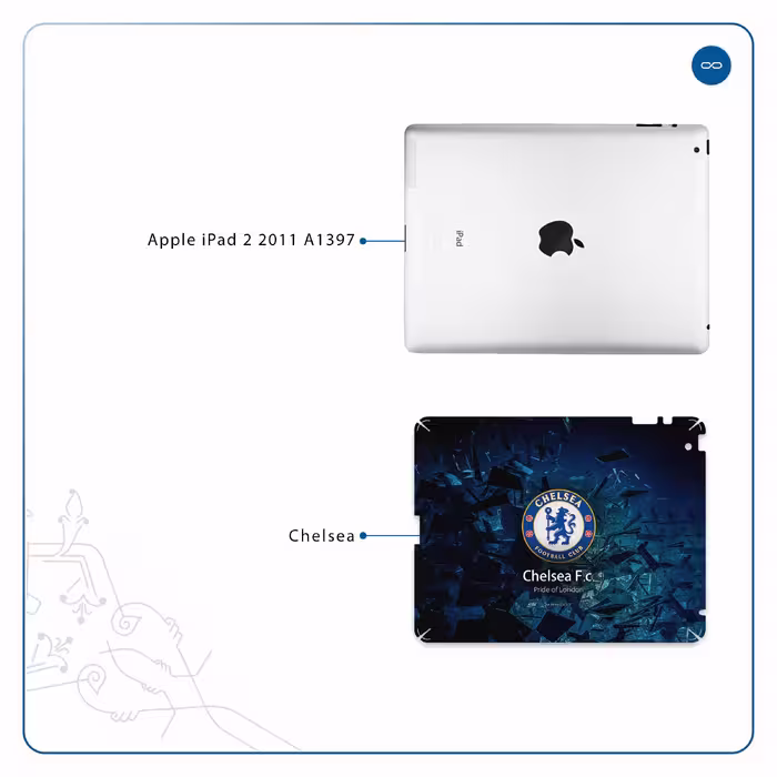 برچسب پوششی ماهوت مدل Chelsea مناسب برای تبلت اپل iPad 2 2011 A1397