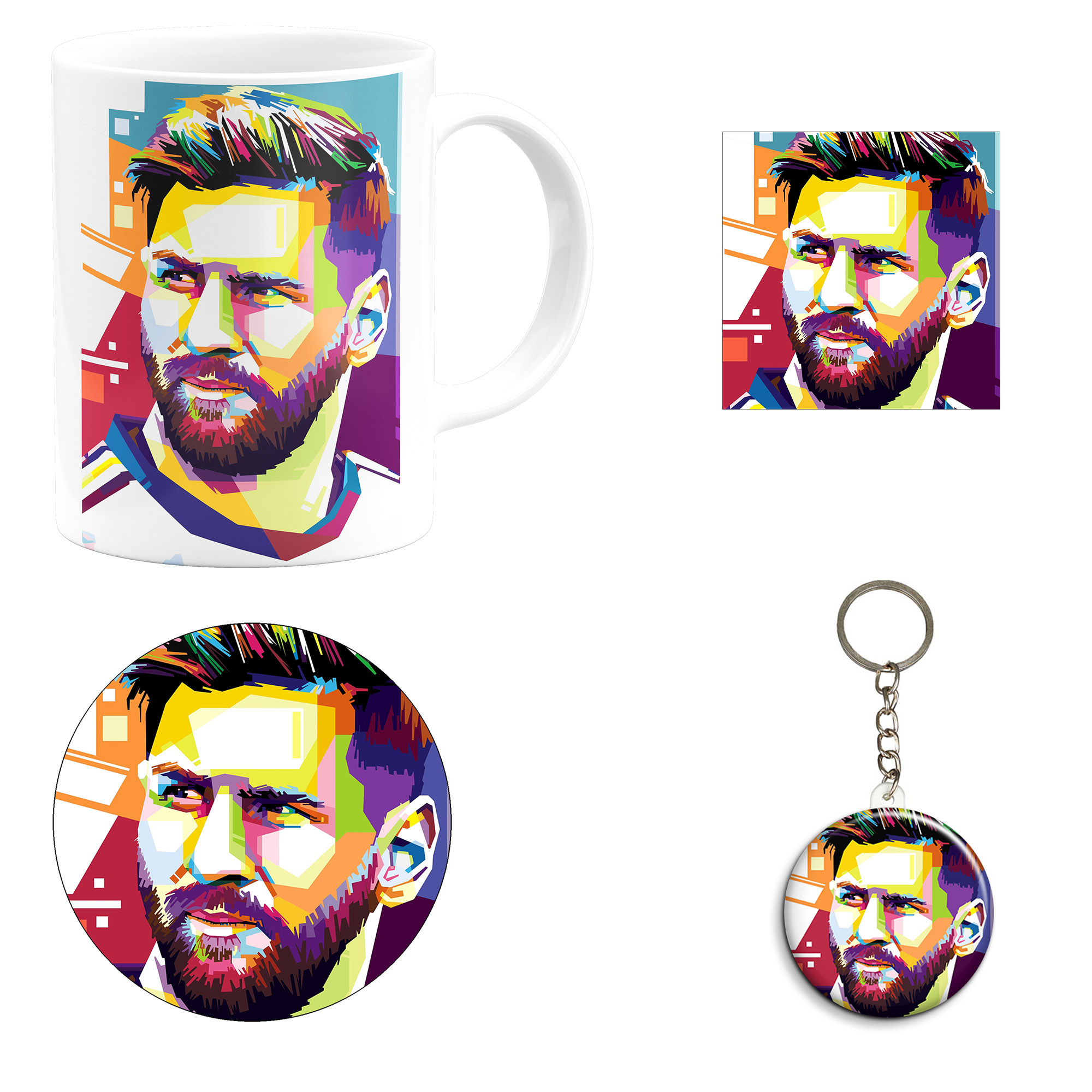 ست هدیه ماگ مدل لیونل مسی طرح Lionel Messi کد M13