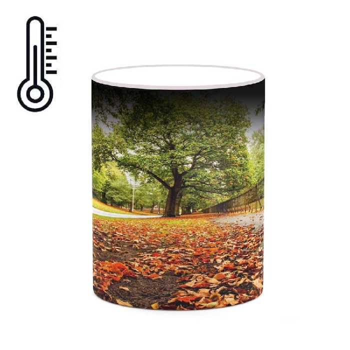 ماگ حرارتی کاکتی طرح منظره پاییزی مدل mgh18542