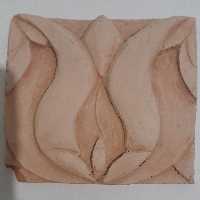 گل لاله گرا واگرا سفالی بزرگ