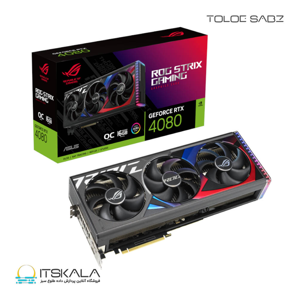 قیمت و خرید کارت گرافیک ایسوس مدل ROG Strix GeForce RTX 4080 16GB GDDR6X OC Edition | ITSKALA