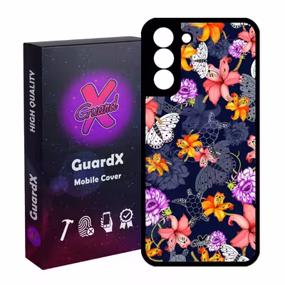 کاور گارد ایکس طرح گل مدل Glass10207 مناسب برای گوشی موبایل سامسونگ Galaxy S21 FE