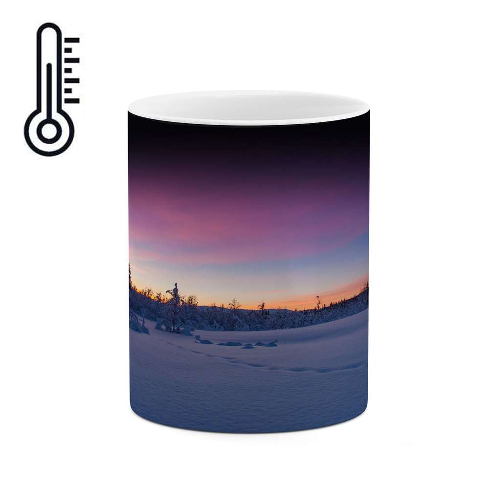 ماگ حرارتی کاکتی طرح منظره برفی مدل mgh14971