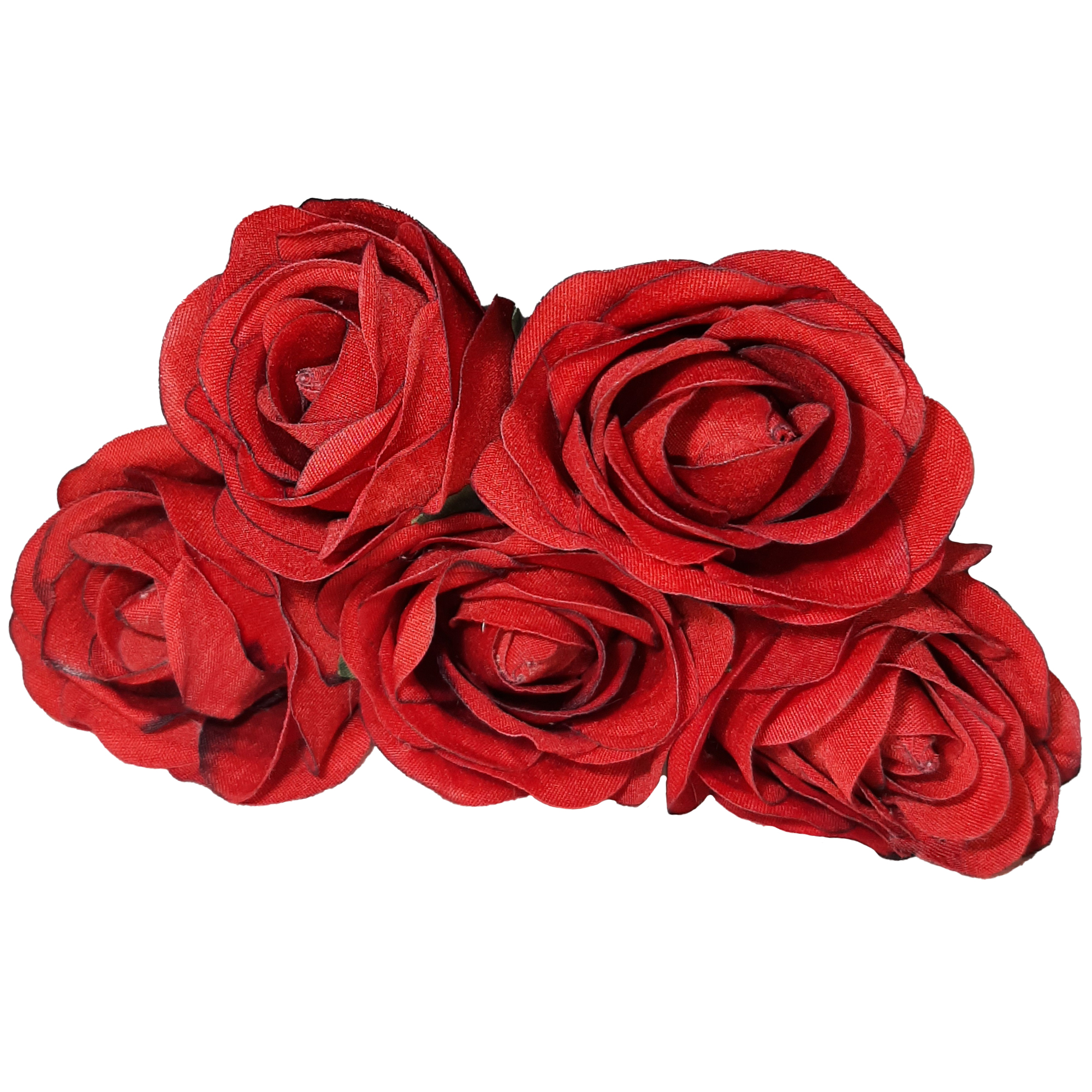 گل مصنوعی مدل سر گل رز بسته 5 عددی