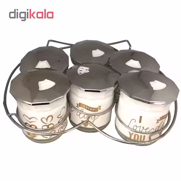 ست ادویه 6 پارچه طرح قلب کمیکس مدل 505 کد 101113