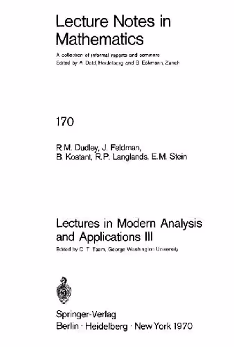 خرید و دانلود نسخه کامل کتاب Lectures in Modern Analysis and Applications III