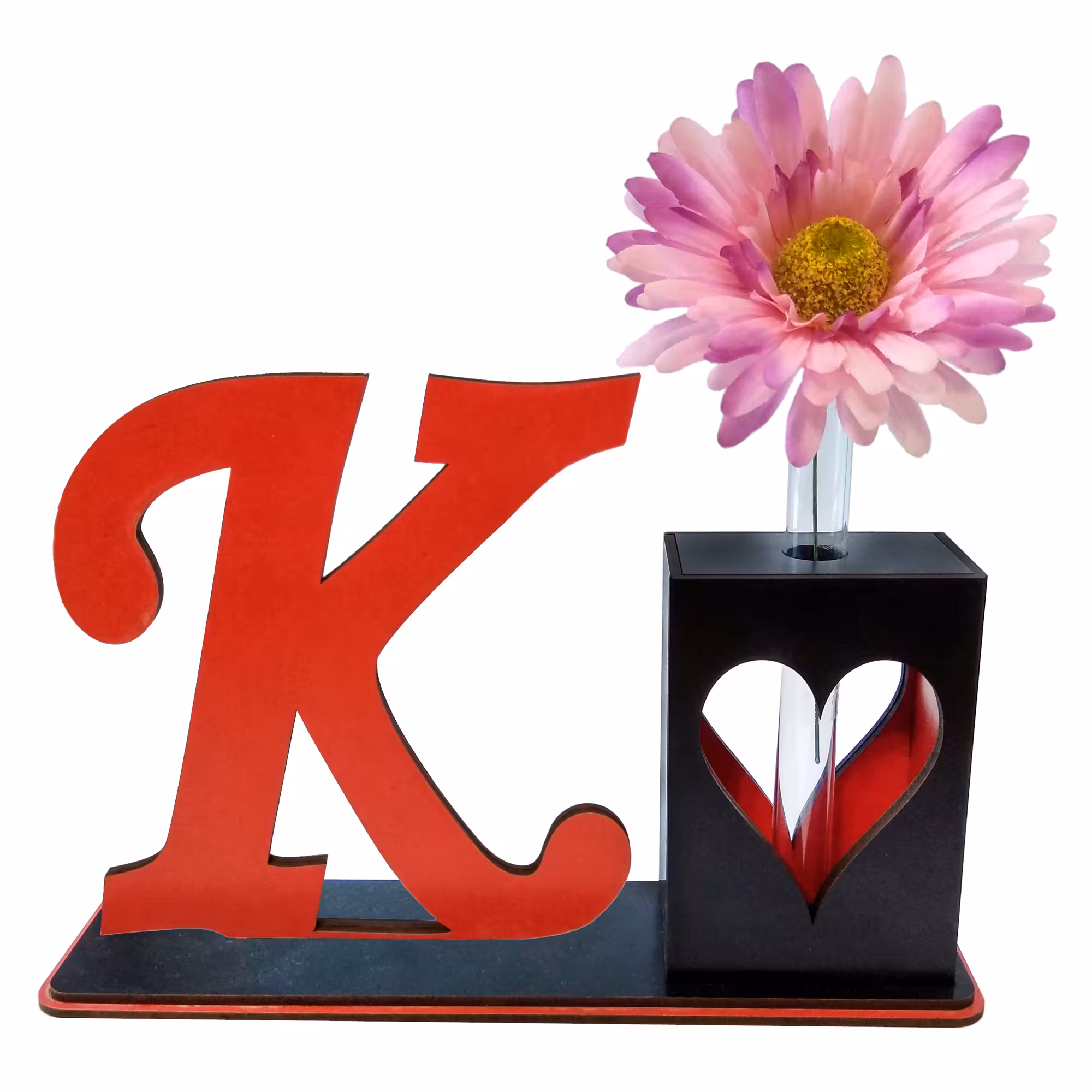 تندیس و گلدان چوبی مهدی یار مدل حرف K