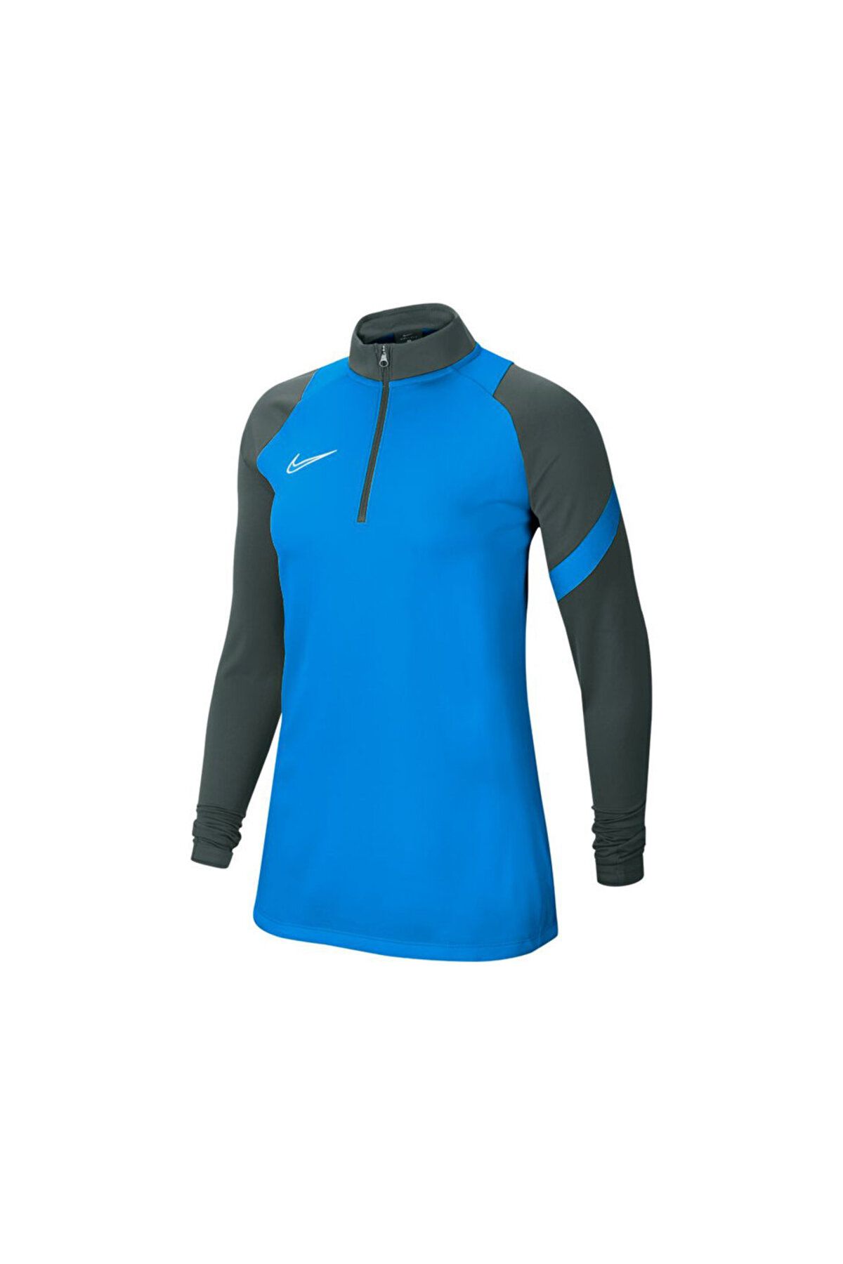 تی شرت آبی زنانه آستین بلند فوتبال DRI FIT PRO 406 Nike