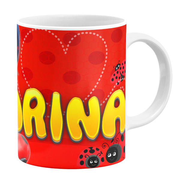 ماگ طرح دختر کفشدوزکی مدل آرینا