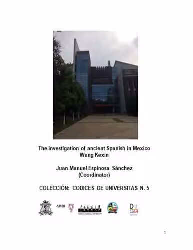 خرید و دانلود نسخه کامل کتاب The investigation of ancient Spanish in Mexico