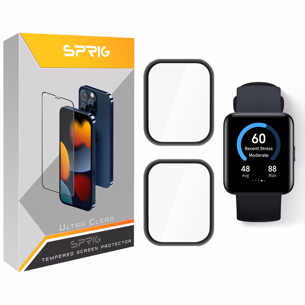 محافظ صفحه نمایش نانو اسپریگ مدل SPG مناسب برای ساعت هوشمند شیائومی Redmi Watch 2  بسته دو عددی
