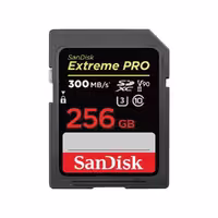 کارت حافظه سندیسک Extreme Pro sdxc uhs-ii حافظه 256 گیگابایت سرعت 300 مگابایت