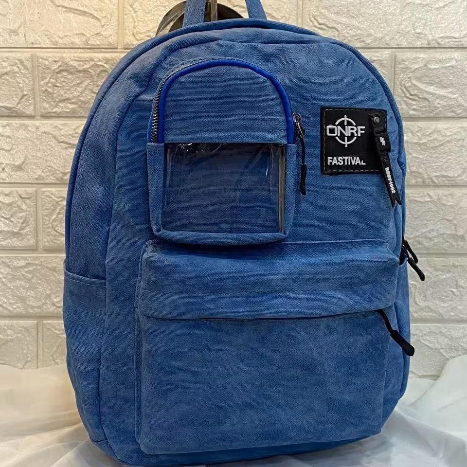 کوله مدارس جیبدار طلقی(ارسال رایگان)پارچه خارجی