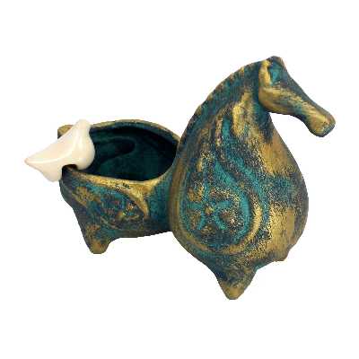 گلدان طرح اسب و پرنده کد 21