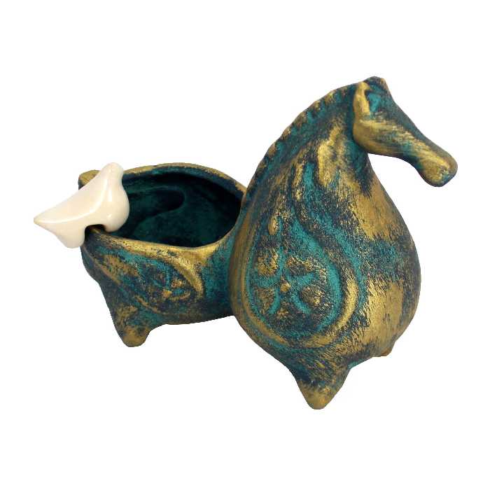 گلدان طرح اسب و پرنده کد 21