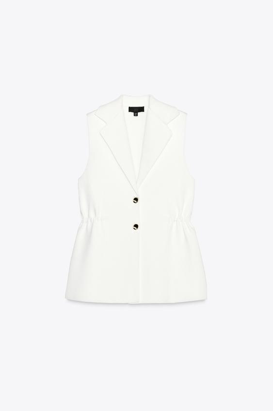 جلیقه زنانه زارا WAISTCOAT TOP WITH GATHERED WAIST DETAIL | تهران زارا TehranZara