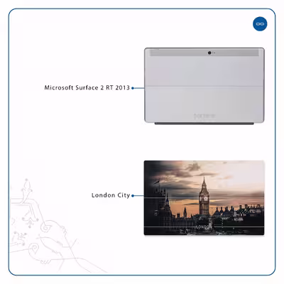 برچسب پوششی ماهوت مدل London City مناسب برای تبلت مایکروسافت Surface 2 RT 2013