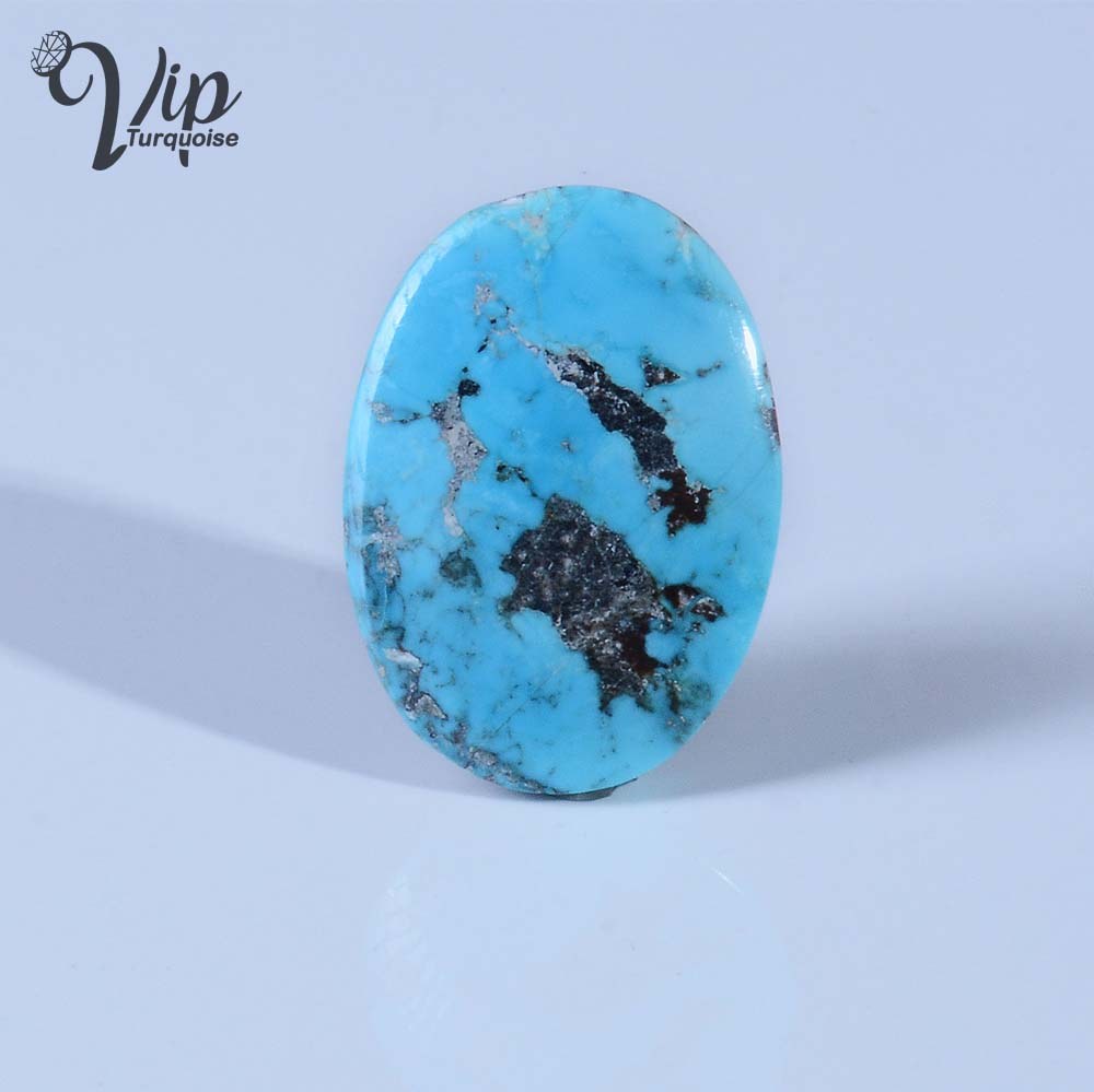 سنگ فیروزه شجری ابی بیضی کد 1007